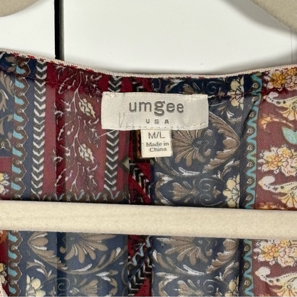 Umgee Patchwork Print Shawl / Wrap - image 4